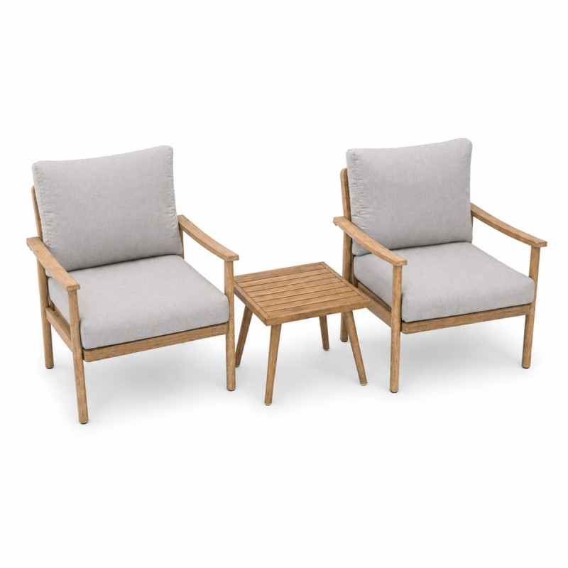 Artekko Alu Σετ Κήπου 3 Τεμαχίων 2x Πολυθρόνες (70x77x72)cm, και Τραπέζι (50x50x44)cm