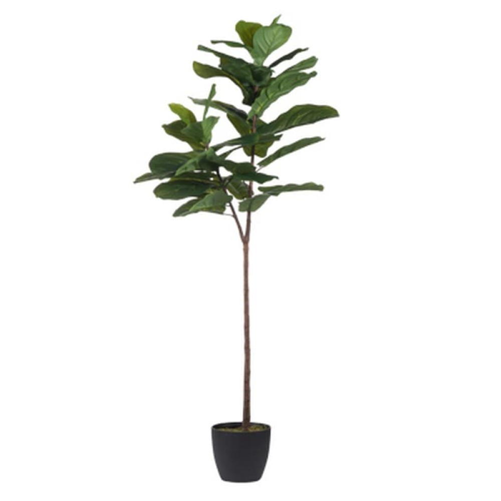 Artekko Tree Πράσινη Πλαστική Τεχνητή Συκιά σε Μαύρο Κασπώ (65x40x150)cm
