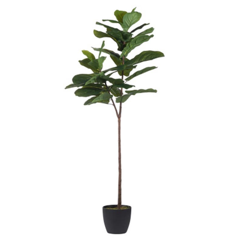 Artekko Tree Πράσινη Πλαστική Τεχνητή Συκιά σε Μαύρο Κασπώ (65x40x150)cm