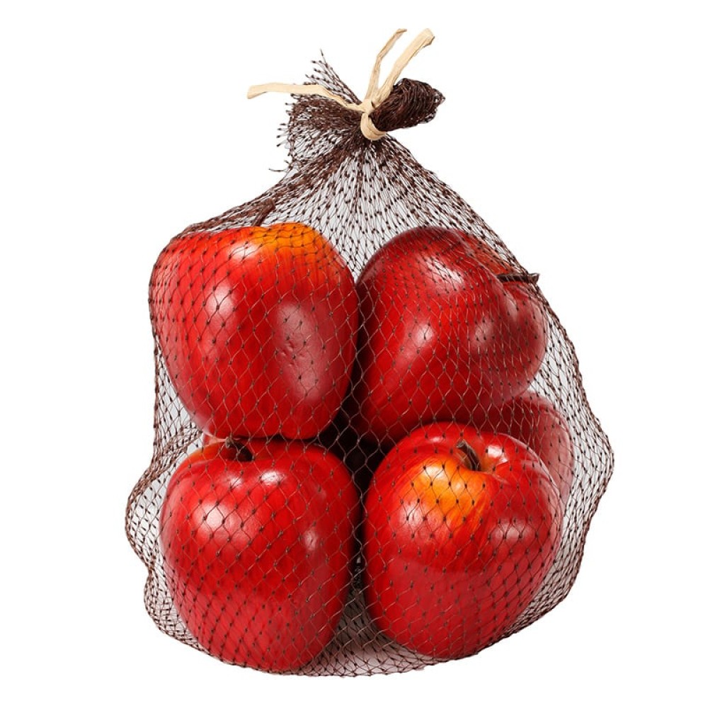 Artekko Fruit Διακοσμητικά Τεχνητά Μήλα Πλαστικά Κόκκινα (20.3x20.3x12.7)cm 6pcs
