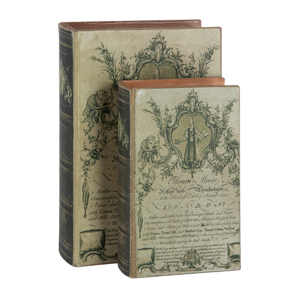 Artekko Book Μπεζ Διακοσμητικά Βιβλία MDF με Αποθηκευτικό Χώρο (26.7x17.8x7.6)cm 2pcs