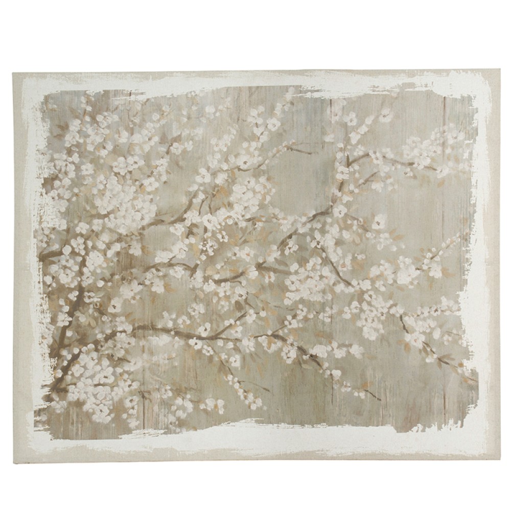 Artekko Blossom Μπεζ Πίνακας σε Καμβά MDF (121.9x3.8x152.4)cm