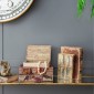 Artekko Book Διακοσμητικό Βιβλίο Κουτί MDF Ύφασμα Πολύχρωμο (33x22x7)cm Σετ/6