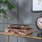 Artekko Book Διακοσμητικό Βιβλίο Κουτί MDF Ύφασμα Πολύχρωμο (33x22x7)cm Σετ/6