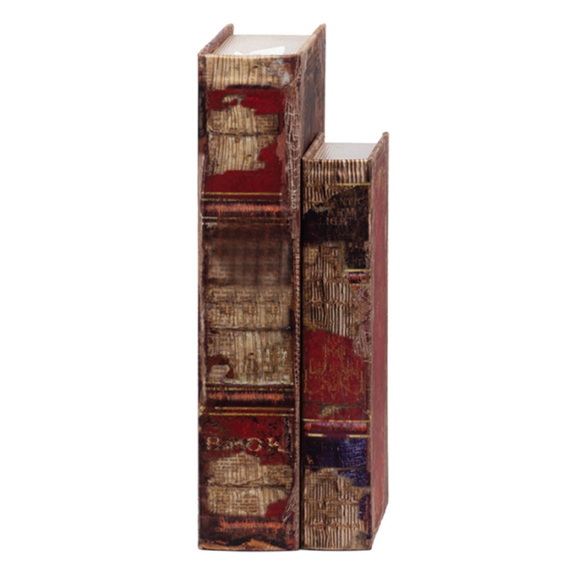 Artekko Book Διακοσμητικό Βιβλίο Κουτί MDF Ύφασμα Πολύχρωμο (33x22x7)cm Σετ/6