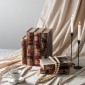 Artekko Book Διακοσμητικό Βιβλίο Κουτί MDF Ύφασμα Πολύχρωμο (33x22x7)cm Σετ/6