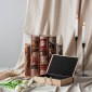 Artekko Book Διακοσμητικό Βιβλίο Κουτί MDF Ύφασμα Πολύχρωμο (33x22x7)cm Σετ/6