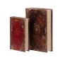 Artekko Book Διακοσμητικό Βιβλίο Κουτί MDF Ύφασμα Πολύχρωμο (33x22x7)cm Σετ/6