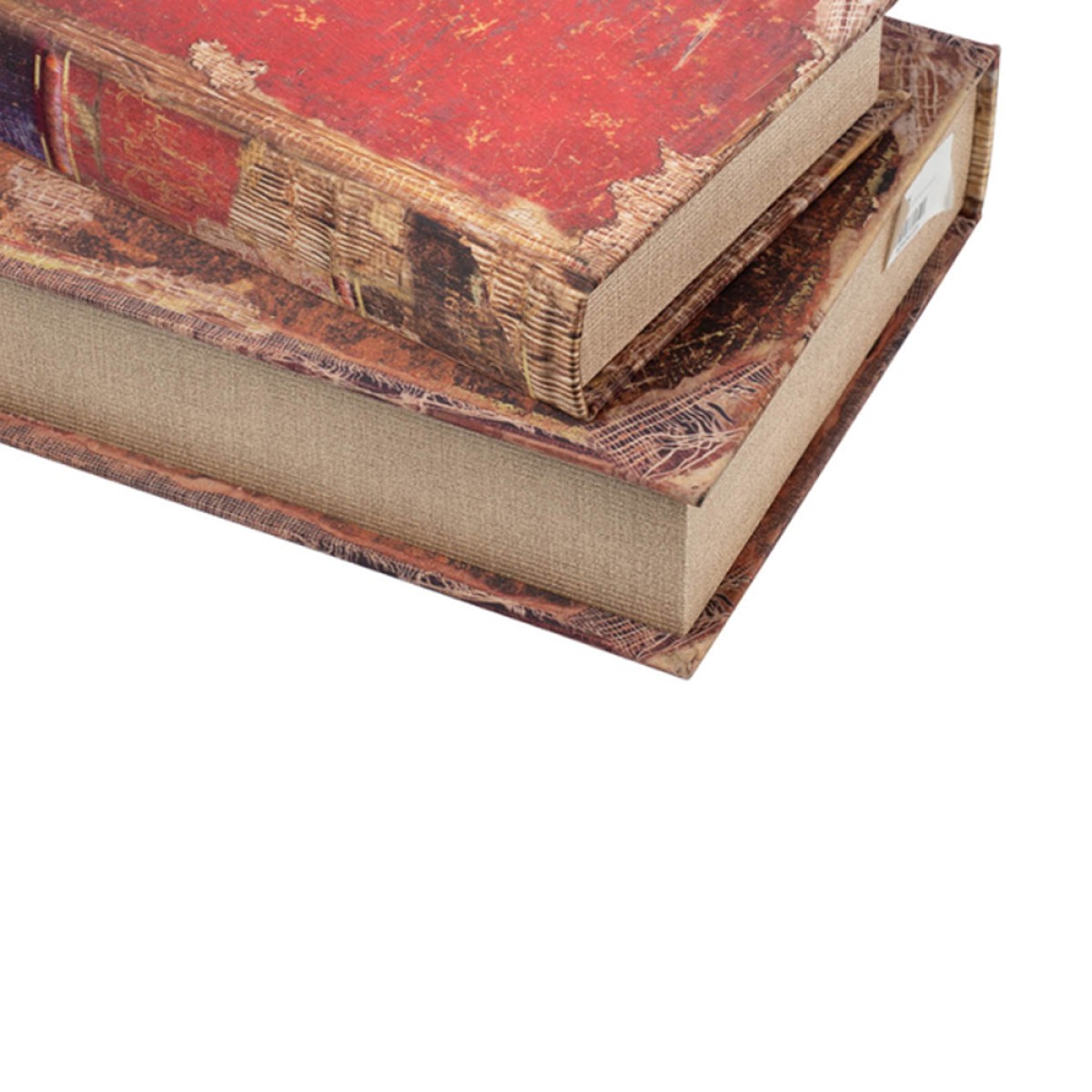 Artekko Book Διακοσμητικό Βιβλίο Κουτί MDF Ύφασμα Πολύχρωμο (33x22x7)cm Σετ/6