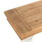 Artekko Console Κονσόλα από Ξύλο Ελάτης σε Λευκή και Φυσική Απόχρωση (150x45x82)cm