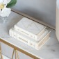 Artekko Book Διακοσμητικά Βιβλία MDF με Αποθηκευτικό Χώρο σε Λευκό με Χρυσό (27x17.5x6.5)cm 2pcs
