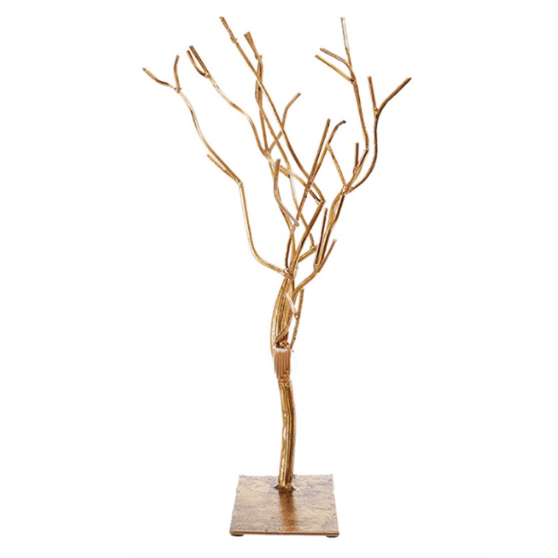 Artekko Tree Χρυσό Μεταλλικό Επιτραπέζιο Διακοσμητικό Δέντρο (24.1x7.6x38.1)cm