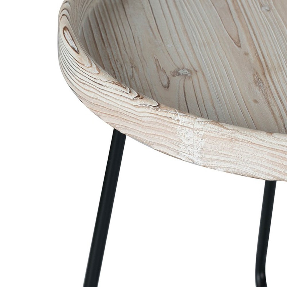 Artekko Organic Ξύλινο Τραπέζι Σαλονιου με Μαύρο Μεταλλικό Σκελετό (69.5x69.5x52)cm