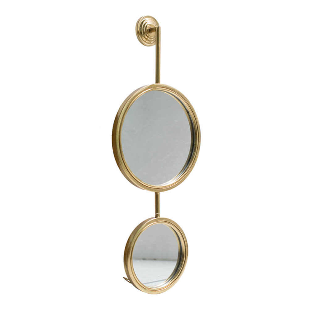 Artekko Mirror Χρυσός Μεταλλικός Καθρέπτης Τοίχου (28x5.5x72.5)cm