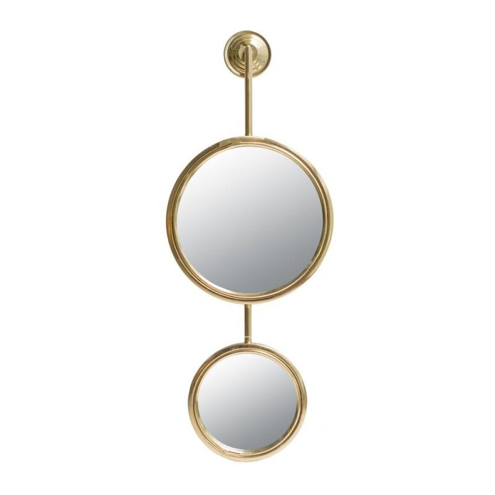 Artekko Mirror Χρυσός Μεταλλικός Καθρέπτης Τοίχου (28x5.5x72.5)cm