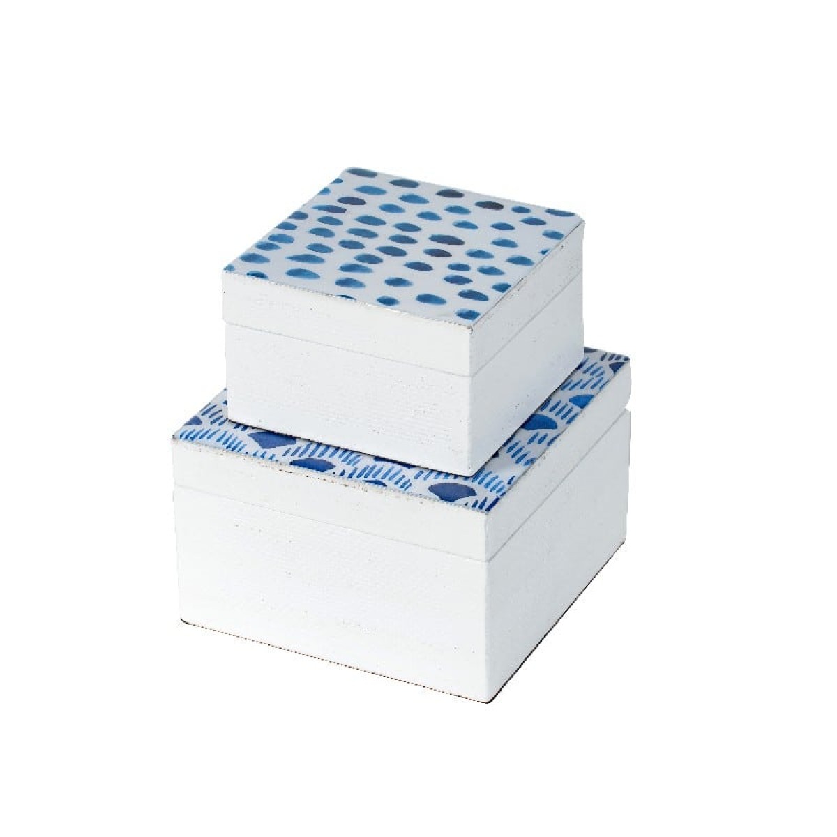 Artekko Ekreiksa Κουτιά Διακοσμητικά Σετ/2 (13x13x8)cm