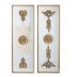 Artekko Mirror MDF  Καθρέπτης Τοίχου με Ανάγλυφες Χρυσές Λεπτομέριες (40.4x4.1x121.9)cm 2pcs