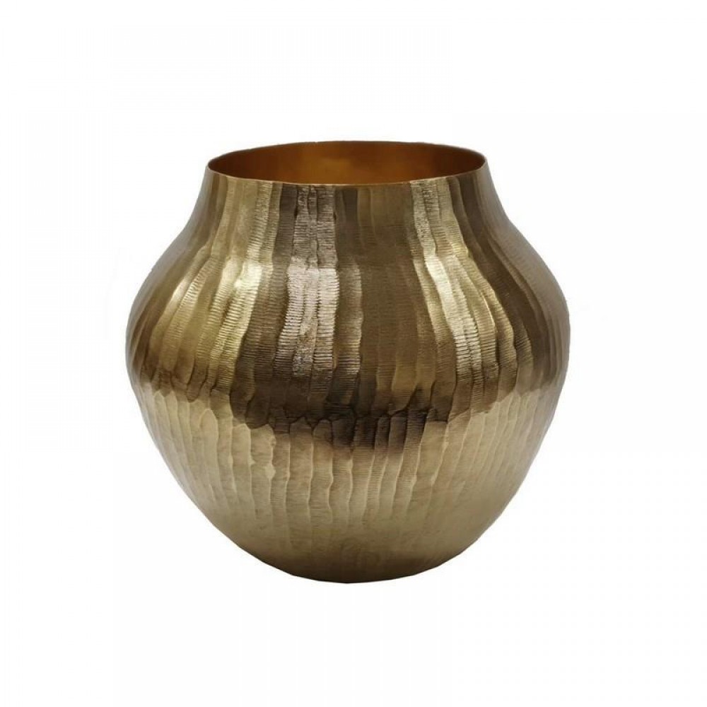 Artekko Trophy Διακοσμητικό Μεταλλικό Χρυσό Δοχείο (34x34x29)cm