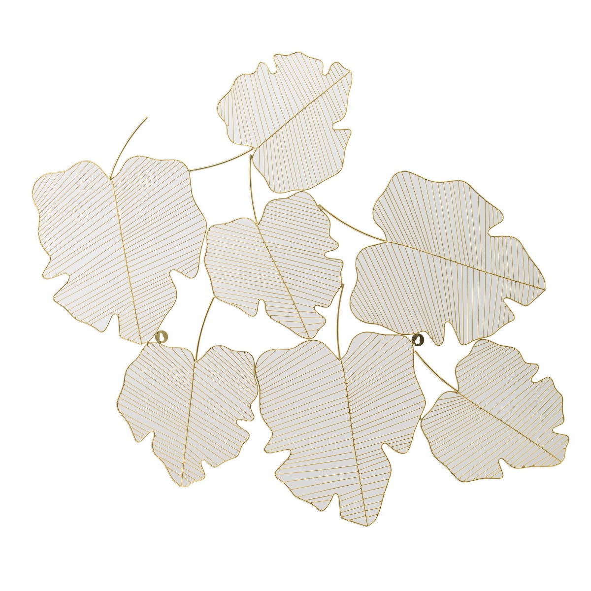 Artekko Leaf Χρυσό Μεταλλικό Διάτριτο Διακοσμητικό Τοίχου (125x95x2)cm