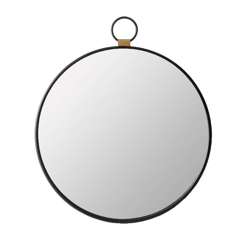 Artekko Mirror Μαύρος Μεταλλικός Καθρέπτης Τοίχου με Χρυσές Λεπτομέρειες (61x2x70)cm