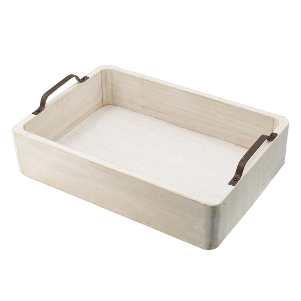 Artekko Paulownia Wood Διακοσμητικοί Δίσκοι από Ξύλο και Μέταλλο σε Φυσική Απόχρωση (50x35x14)cm (44.5x30.5x14)cm (40.6x26.7x14)cm (35.5x20.3x14)cm (30.5x15.2x14)cm 5pcs