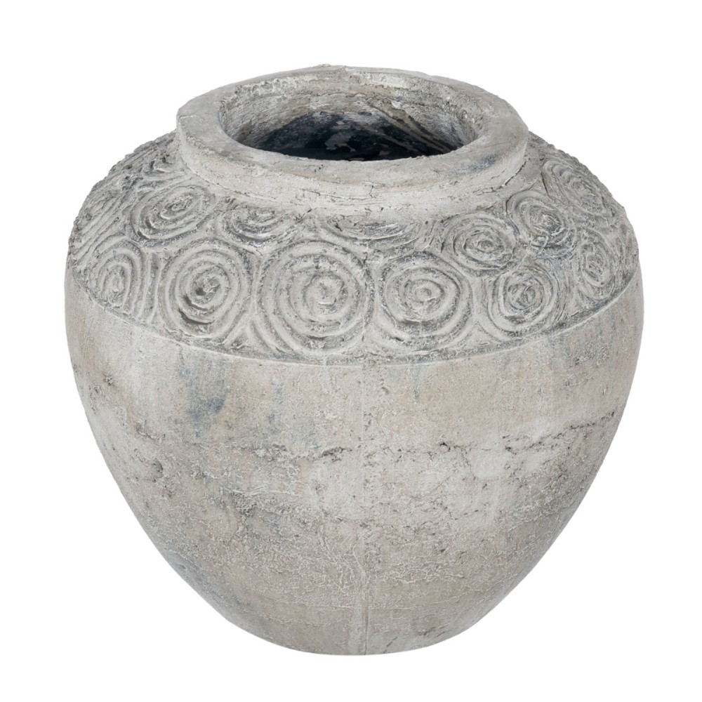 Artekko Pot Κασπώ από Τερακότα σε Γκρι Πατίνα (26x26x23.5)cm
