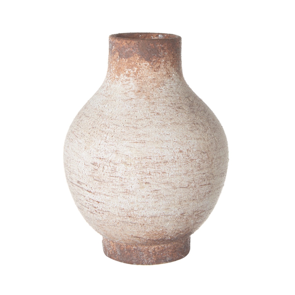 Artekko Antique Βάζο Κεραμικό Λευκό Καφέ (15x15x20.7)cm Artekko Antique Βάζο Κεραμικό Λευκό Καφέ (15x15x20.7)cm