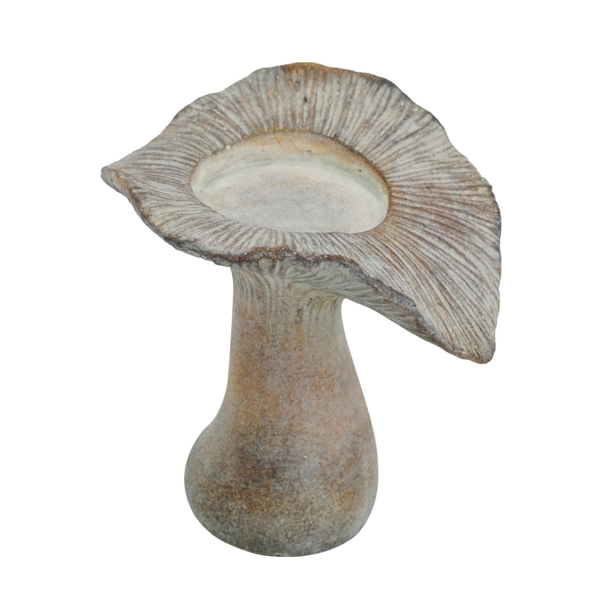 Artekko Cement Μπεζ Τσιμεντένιο Κηροπήγιο σε Σχήμα Μανιταριού (16x15.5x18)cm