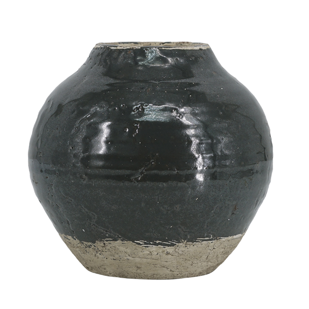 Artekko Antique Πράσινο Βάζο από Τερακότα (20.5x20.5x19)cm