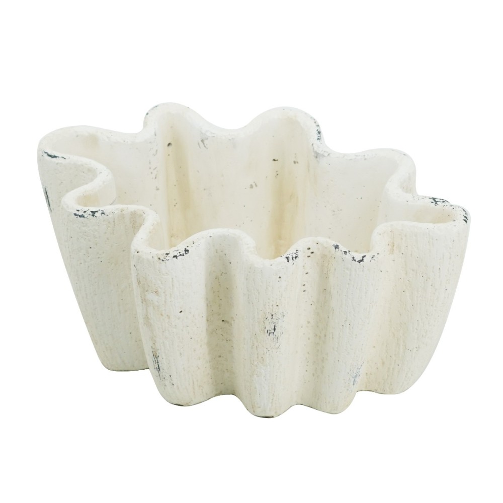 Artekko Cement Λευκό Τσιμεντένιο Βάζο (26x18.5x12)cm