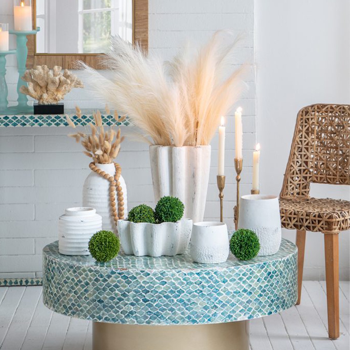 Artekko Cement Λευκό Τσιμεντένιο Βάζο (22.5x18x30)cm Artekko Cement Λευκό Τσιμεντένιο Βάζο (22.5x18x30)cm