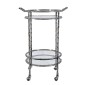Artekko Cart Twig Ασημί Μεταλλικό Βοηθητικό Τρόλεϊ Μπαρ με 2 Επίπεδα (41x51x76)cm