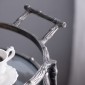 Artekko Cart Twig Ασημί Μεταλλικό Βοηθητικό Τρόλεϊ Μπαρ με 2 Επίπεδα (41x51x76)cm