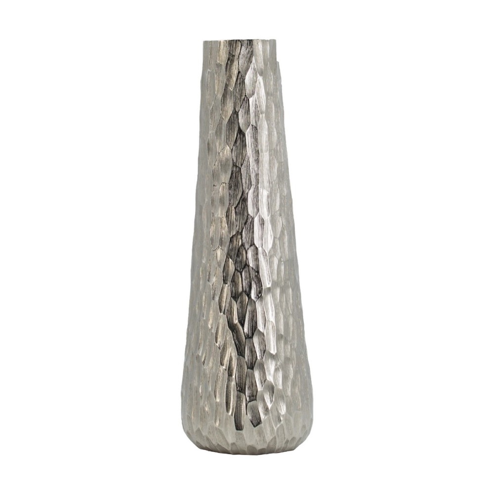Artekko Trophy Ασημί Μεταλλικό Διακοσμητικό Βάζο (16x16x49)cm