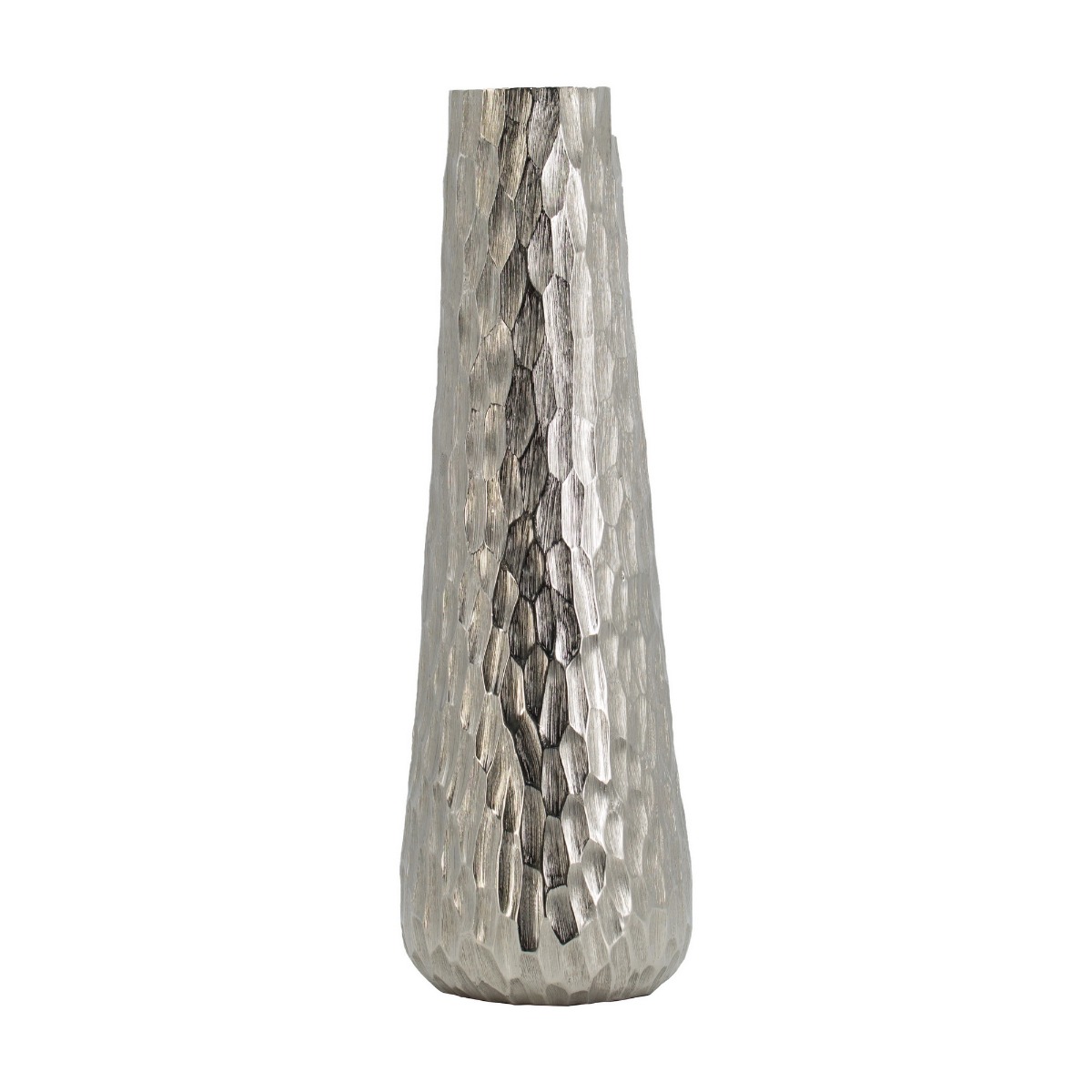 Artekko Trophy Ασημί Μεταλλικό Διακοσμητικό Βάζο (16x16x49)cm