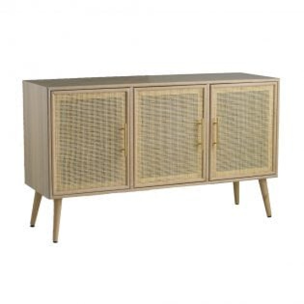 Artekko Cons Μπουφές MDF Ψάθα Φυσική Απόχρωση (120x38x78)cm