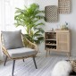 Artekko Cons MDF Μπουφές Κάβα με Ψάθα σε Φυσική Απόχρωση (75x36x78)cm