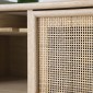 Artekko Cons MDF Μπουφές Κάβα με Ψάθα σε Φυσική Απόχρωση (75x36x78)cm
