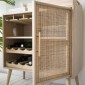 Artekko Cons MDF Μπουφές Κάβα με Ψάθα σε Φυσική Απόχρωση (75x36x78)cm