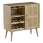 Artekko Cons MDF Μπουφές Κάβα με Ψάθα σε Φυσική Απόχρωση (75x36x78)cm