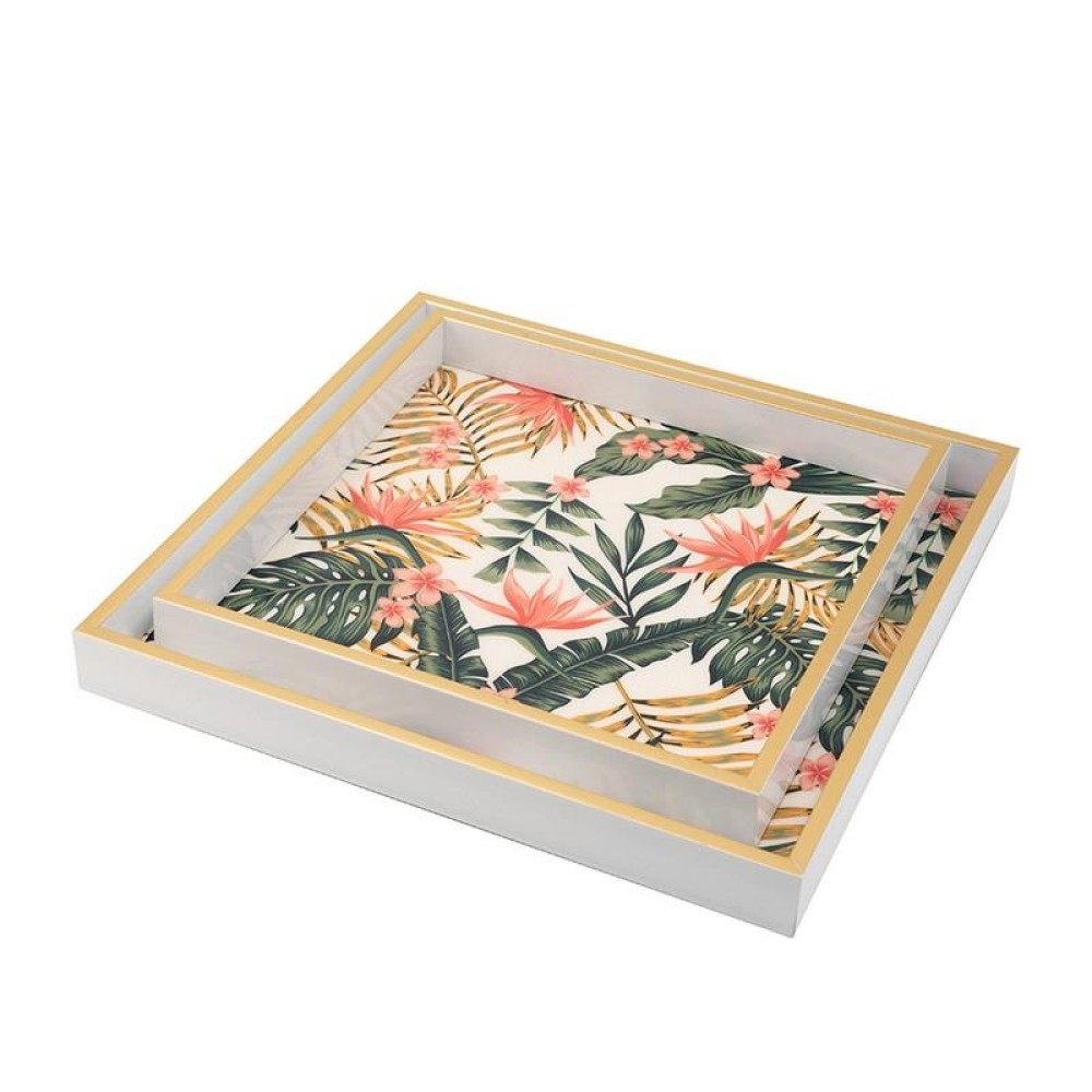 Artekko Tray Πολύχρωμοι Διακοσμητικοί Δίσκοι από MDF και Πλαστικό (40.5x40.5x4)cm 2pcs