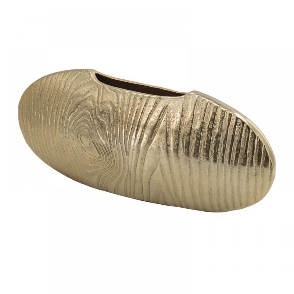 Artekko Zebra Χρυσό Μεταλλικό Βάζο (40.5x9.5x17)cm