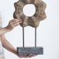 Artekko Donut Καφέ Ξύλινο Επιτραπέζιο Διακοσμητικό (31x12x53.5)cm