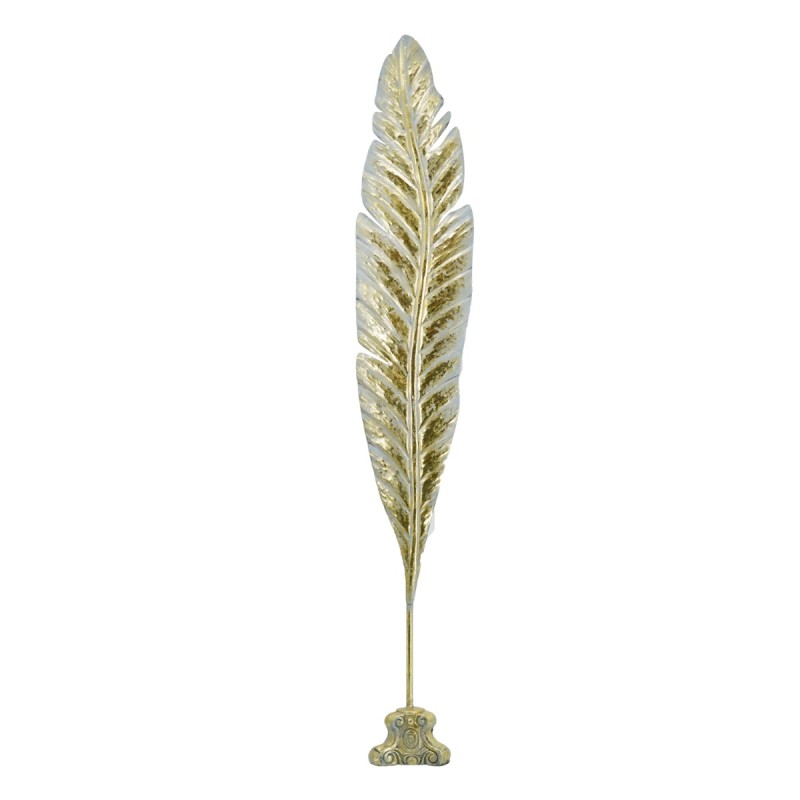 Artekko Leaf Χρυσό Μεταλλικό Επιτραπέζιο Διακοσμητικό Φύλλο (22.8x15.2x141)cm