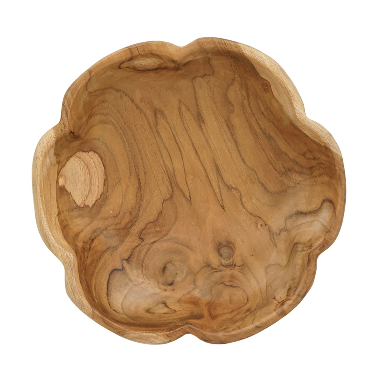 Artekko Woody Διακοσμητικό Μπολ από Ξύλο Teak (30x30x6)cm