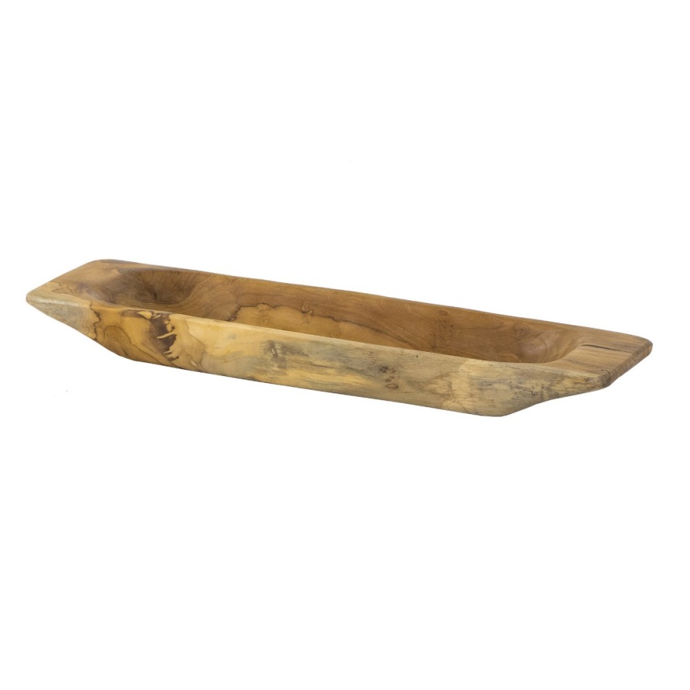 Artekko Woody Διακοσμητική Πιατέλα από Ξύλο Teak Φυσική Απόχρωση (48.5x13.5x5)cm