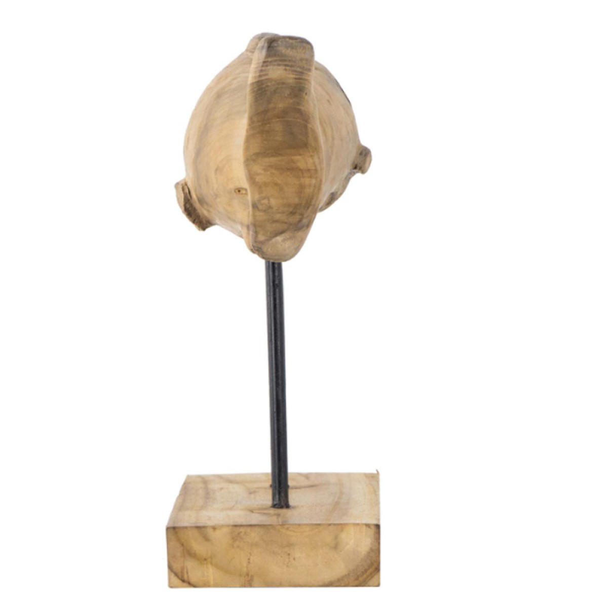 Artekko Woody Διακοσμητικό Γλυπτό Ψαριού Μέταλλο Ξύλο Teak Φυσική Απόχρωση (33.5x12x31)cm