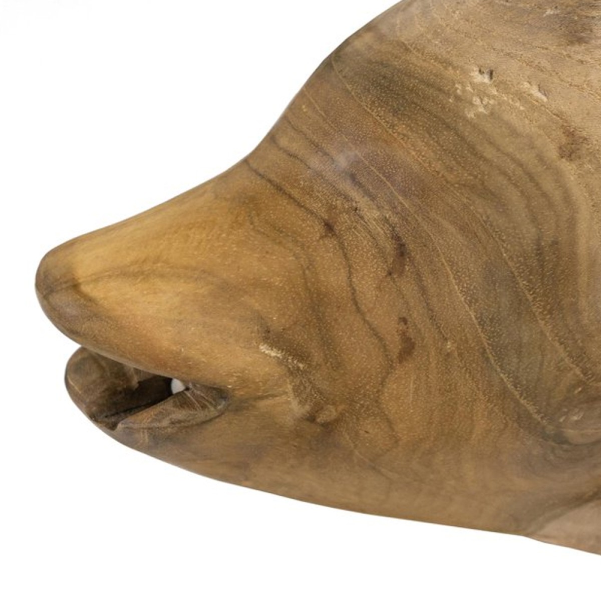 Artekko Woody Διακοσμητικό Γλυπτό Ψαριού Μέταλλο Ξύλο Teak Φυσική Απόχρωση (33.5x12x31)cm