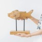 Artekko Woody Διακοσμητικό Γλυπτό Ψαριού Μέταλλο Ξύλο Teak Φυσική Απόχρωση (33.5x12x31)cm