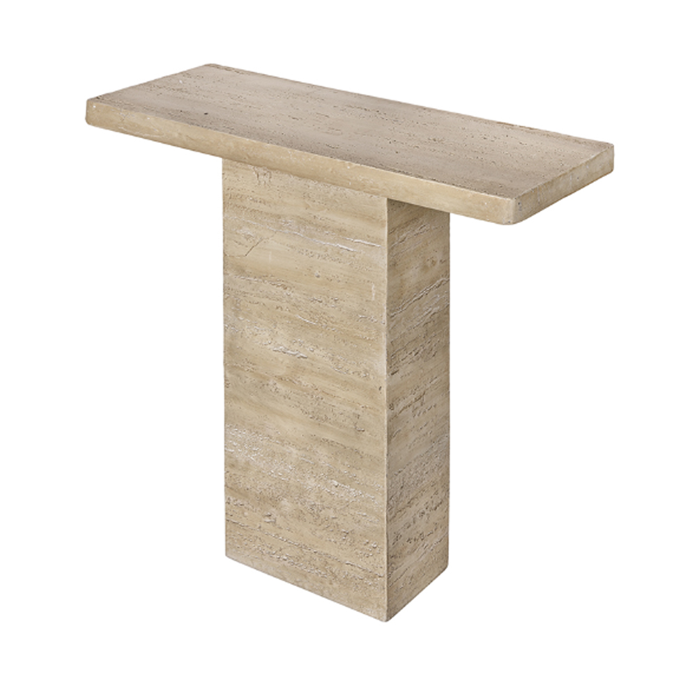 Artekko Taric Μπεζ Κονσόλα από Μαγνήσιο (90.2x35.6x90.2)cm